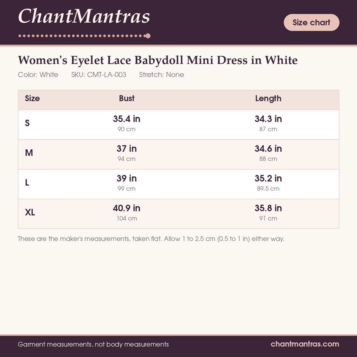 ChantMantras Women's Eyelet Lace Babydoll Mini Dress in White (photo 9)