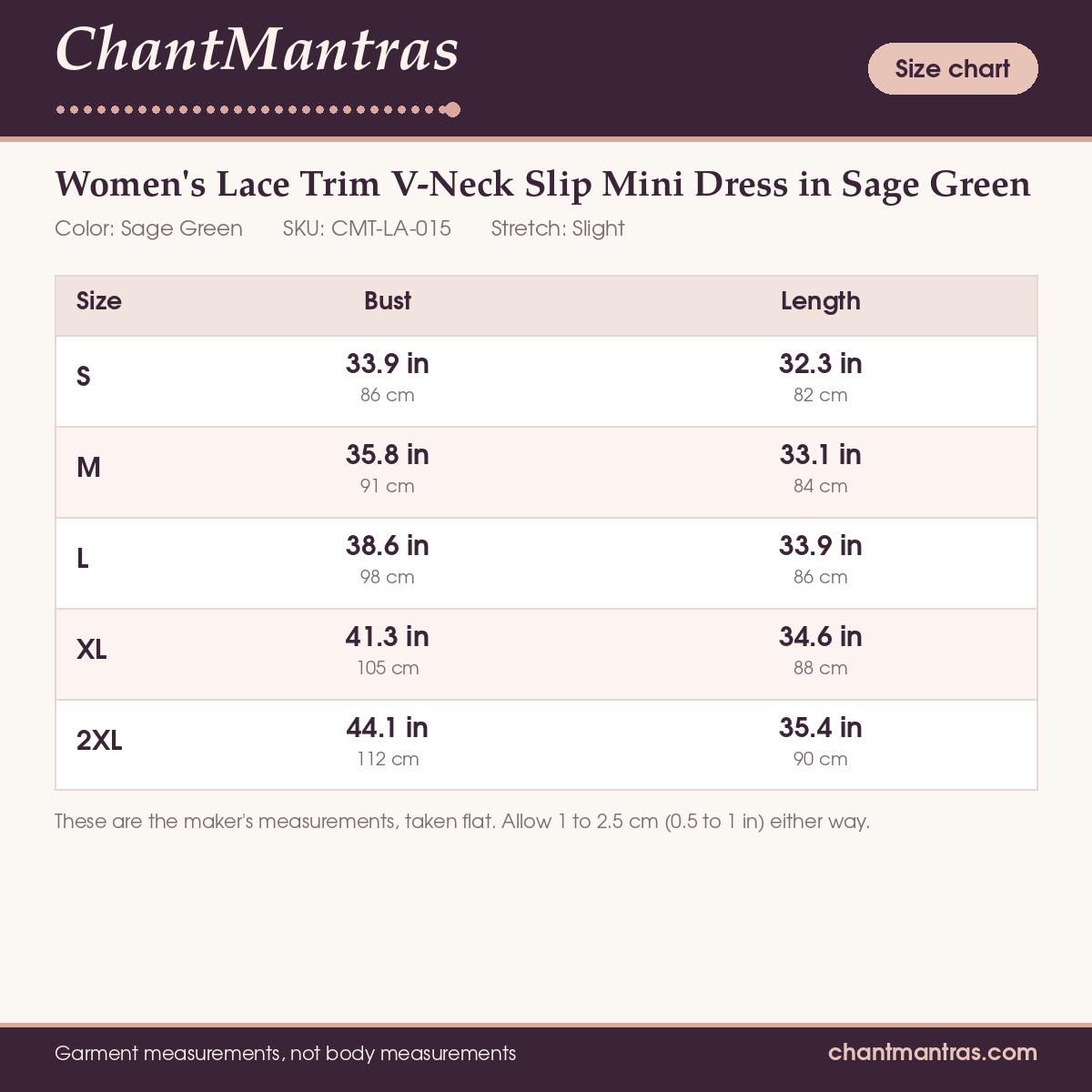 ChantMantras Women's Lace Trim V-Neck Slip Mini Dress in Sage Green (photo 8)
