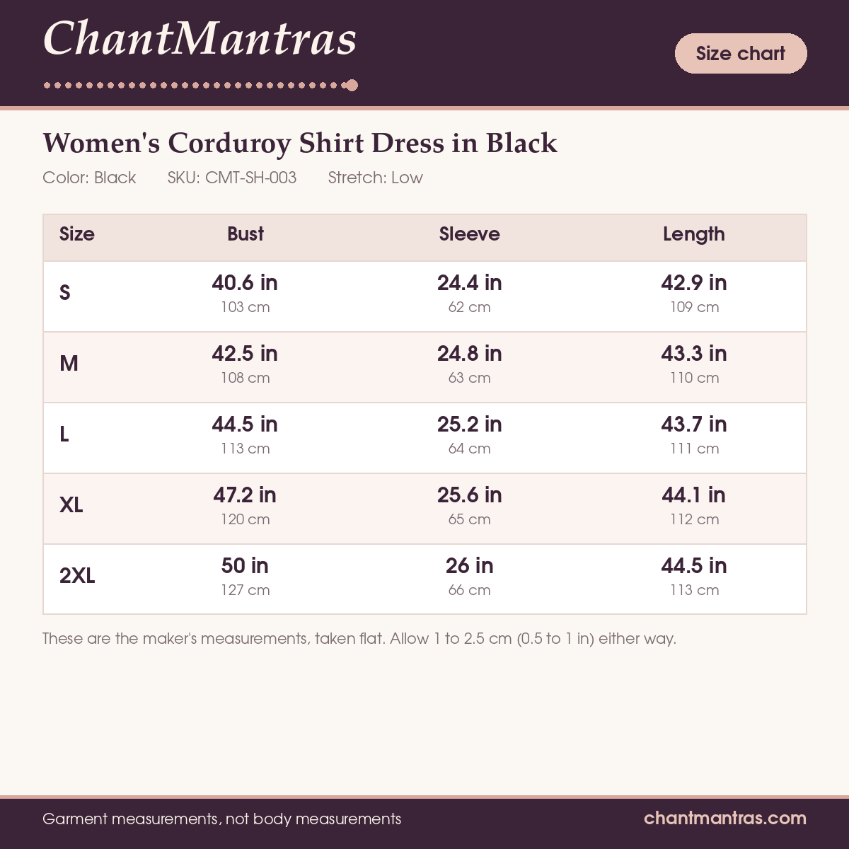 ChantMantras Women's Corduroy Shirt Dress in Black (photo 10)
