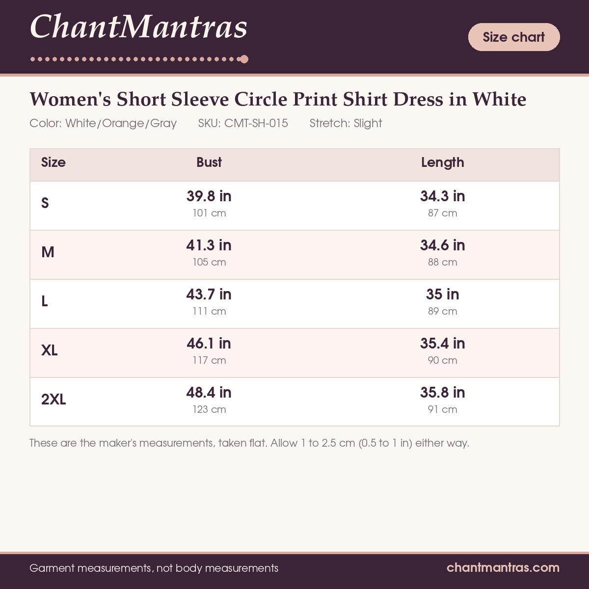 ChantMantras Women's Short Sleeve Circle Print Shirt Dress in White (photo 8)