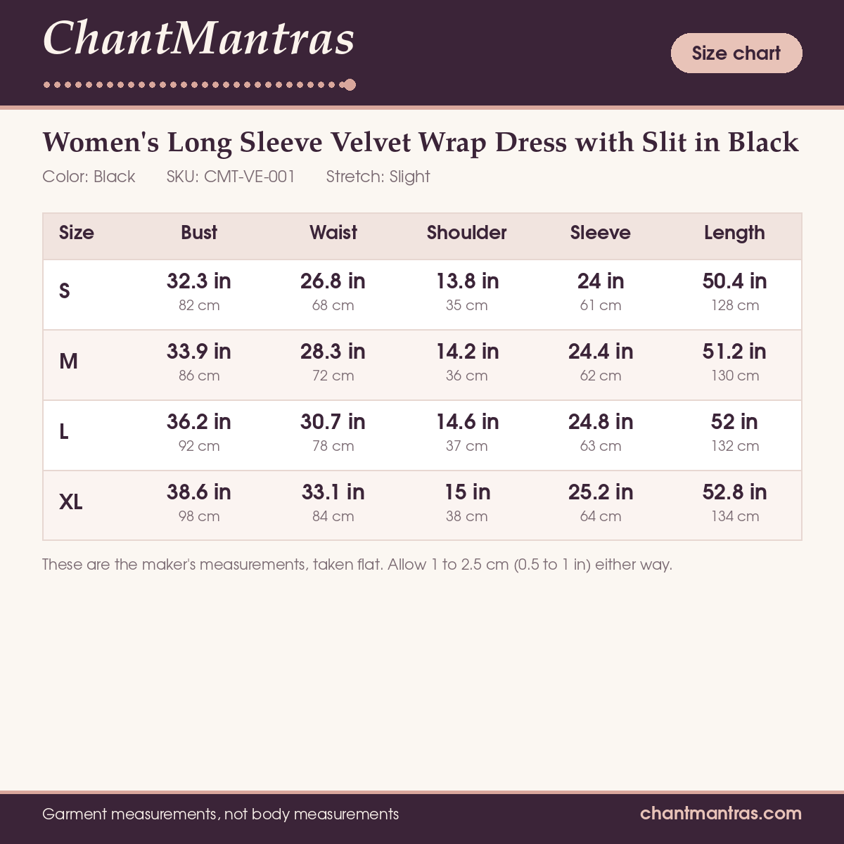 ChantMantras Women's Long Sleeve Velvet Wrap Dress with Slit in Black (photo 9)