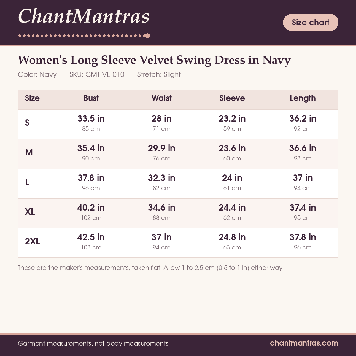 ChantMantras Women's Long Sleeve Velvet Swing Dress in Navy (photo 7)